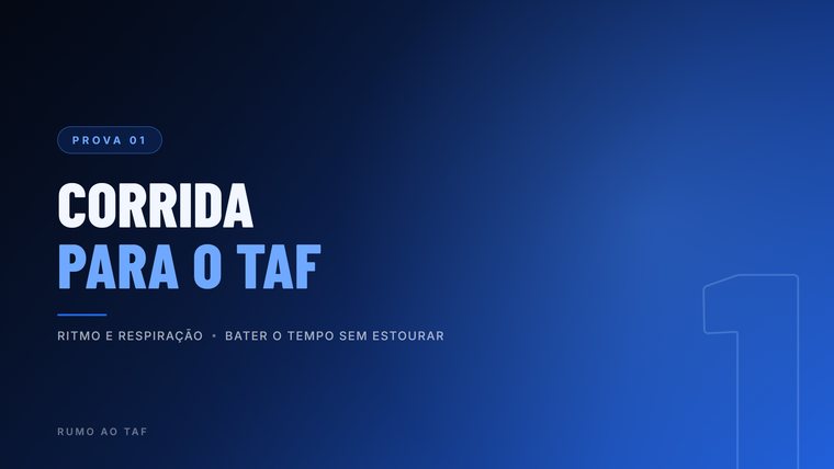 Treinamento de corrida para o TAF