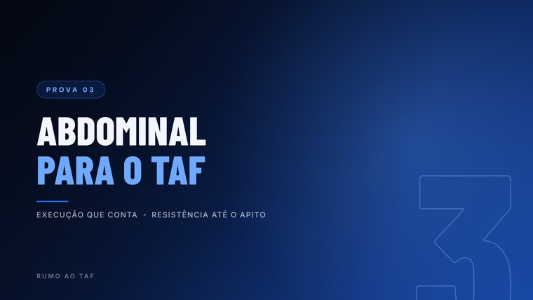 Treinamento de abdominal para o TAF