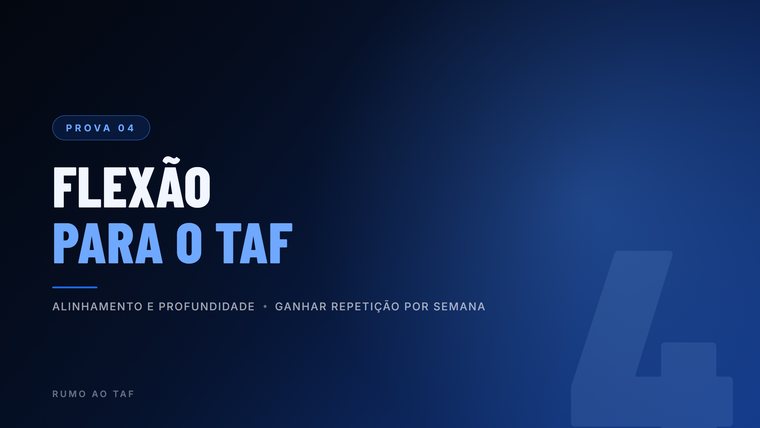Treinamento de flexão para o TAF