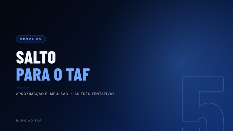 Treinamento de salto para o TAF