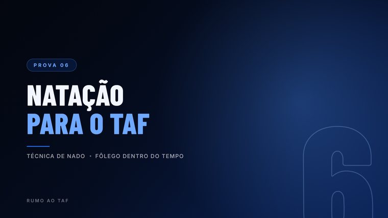 Treinamento de natação para o TAF